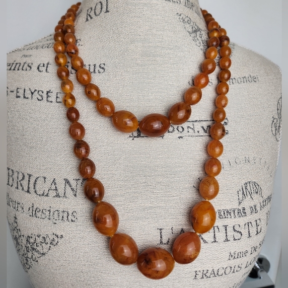 Baltic Egg Yolk Amber Necklaces - Picture 3 of 15